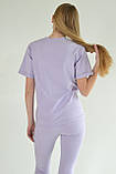 Базова футболка для вагітних і годуючих з блискавкою 42 Maya Mumlove Ліловий, фото 4