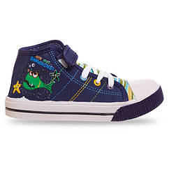 Кеди дитячі високі з липучкою SP-Sport 3371B розмір 30 Dark Blue