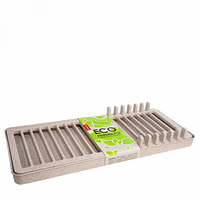 Сушка для посуду пластикова "Міні" ECO WOOD 37*16*5см біла троянда Алеана