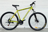 Велосипед горный алюминиевый TopRider-670 колеса 29", рама 21", хаки + крылья в подарок