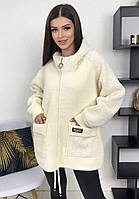 Жіноча куртка альпака розміру 48-54