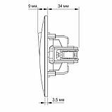 Вимикач одноклавішний прохідний срібний шовк VIDEX BINERA, фото 6
