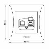 Розетка CAT6 одинарна комп'ютерна срібний шовк VIDEX BINERA, фото 5