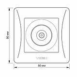Розетка TV одинарна телевізійна срібний шовк VIDEX BINERA, фото 5