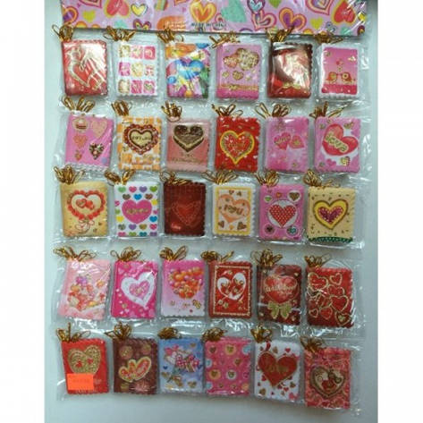 Листівка-валентинка Сердечко картон 12 шт. в уп., фото 2