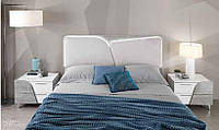 Двуспальная кровать Липари / Lipari серый дуб / беж с LED подсветкой