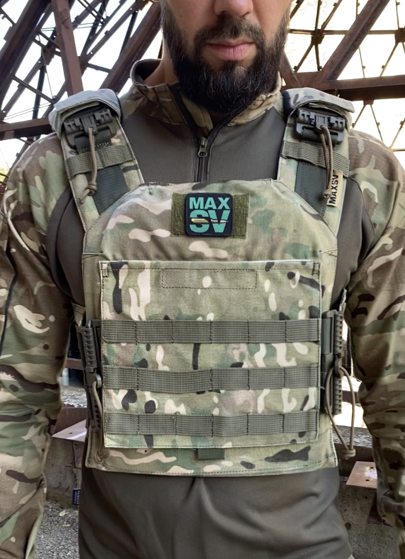 Плитоноска зі швидким скиданням MAX-SV чохол для бронепластин PLATE CARRIER мультикам — 4103-7