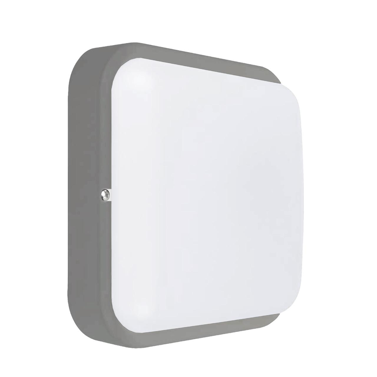 Світильник світлодіодний ДББ 20У-12-302У1 “Квадро-12 Д” з датчиком руху 12Вт 1200Лм 5000К сірий