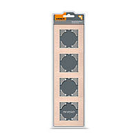 Рамка мідний алюміній на 4 місця горизонтальна VIDEX BINERA