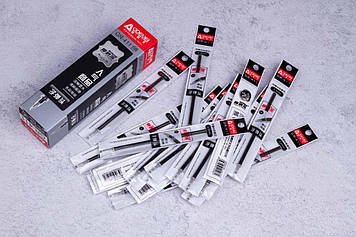 Стрижень пиши-стирай змінний гелевий 0.5 mm, чорний, ампулки для кулькових ручок