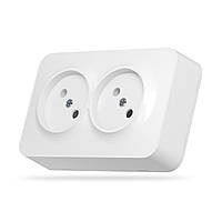 Розетка зовнішня подвійна біла VIDEX BINERA