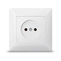 Розетка одинарна біла TITANUM STANDARD