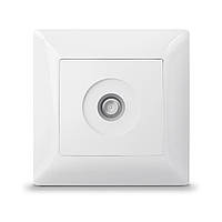 Розетка TV одинарна телевізійна біла TITANUM STANDARD