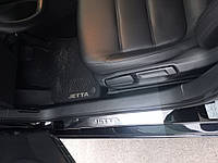 Накладки на пороги Carmos V2 (4 шт, нерж) для Volkswagen Jetta 2011-2018 гг