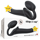 Безремневий страпон чорний "Stropless Strap-On" Strap-On-Me (розмір М)