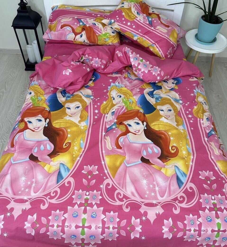 Постельное белье для девочки с принцессами Дисней 150х210 см, фото 1