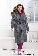 Элегантное женское шерстяное пальто 50-52