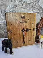 Настінний годинник з натурального дерева Дуба та епоксидної смоли