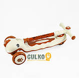 Самокат триколісний Best Scooter Skyper SJ з музикою, brown 01022, фото 9