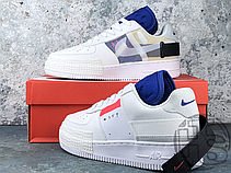Чоловічі кросівки Nike Air Force 1 Type White/Red-Black-Blue CI0054-100, фото 6