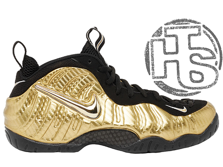 Чоловічі кросівки Nike Air Foamposite Pro Metallic Gold/Black 624041-701, фото 1
