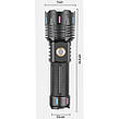 Ліхтар ручний night vision fluorescence G25 white laser led PM30-TG, Power Bank, ЗУ Type-C, Zoom, фото 11