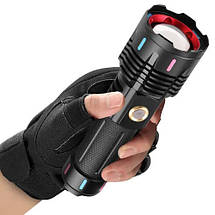 Ліхтар ручний night vision fluorescence G25 white laser led PM30-TG, Power Bank, ЗУ Type-C, Zoom, фото 6
