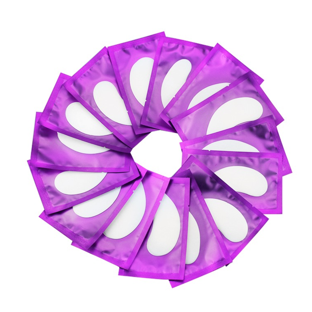 Патчи под глаза на гидрогеле для ламинирования и наращивания ресниц, в фиолетовой упаковке - фото 2 - id-p873390479