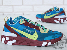 Чоловічі кросівки Nike x Undercover React Element 87 Blue/Yellow/Purple AQ1813-341, фото 4