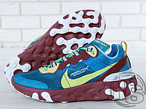 Чоловічі кросівки Nike x Undercover React Element 87 Blue/Yellow/Purple AQ1813-341, фото 6