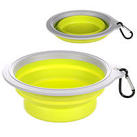 Складная миска с карабином для собак и котов Flamingo Travel Bowl Bubo (520309)