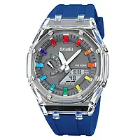 Спортивний чоловічий годинник водонепроникний протиударний, годинник SKMEI синій