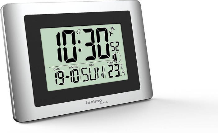 Годинник настінний електронний Technoline WS8028 (Silver/Black), фото 3