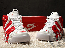 Чоловічі кросівки Nike Air More Uptempo White/Varsity Red 414962-100, фото 3