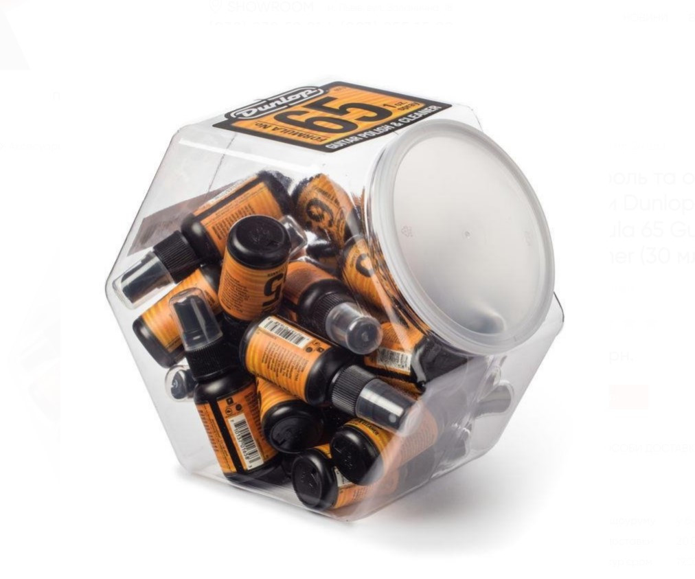 Поліроль та очисник для гітари Dunlop 651J Formula 65 Guitar Polish & Cleaner (30 мл. 24 шт.), фото 1