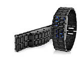 Годинник-браслет Led Watch Iron Samurai, Чорний із синіми світлодіодами (IBW012BZ), фото 5