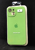 Чохол для телефону iPhone 14Plus Silicon Case original FULL Camera No1 green (4you)