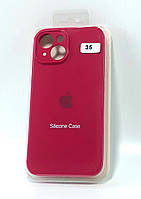 Чехол для телефона iPhone 14Plus Silicon Case original FULL Camera №35 rose red (4you)