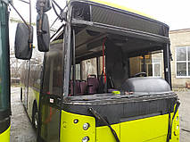 Виробництво та заміна лобового скла триплекс на автобусі Volvo B7RLE VEST Center у Нікополі (Україна). 6