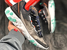 Чоловічі кросівки Nike React Element 87 Black Neptune Green AQ1090-005, фото 4