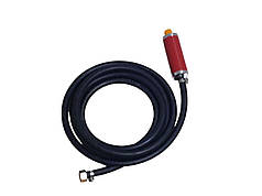 Комплект для підключення цангового пальника до побутового газового балона, адаптер-конвертер та 4 метри шланга