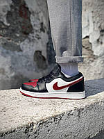 Мужские кроссовки Nike air Jordan 1 Retro черные кеды найк кожаные кроссовки на каждый день