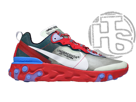 Чоловічі кросівки Undercover x Nike React Element 87 Red/Grey/Blue AQ1813-339, фото 1