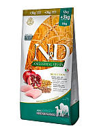 Низкозерновой сухой корм Farmina N&D Low Grain Dog Chicken & Pomegranate Adult Medium&Maxi с курицей и