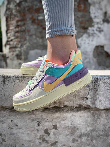 Женские кроссовки Nike Air Force 1 shadow айвори разноцветные кеды найк ...