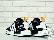 Чоловічі кросівки Adidas NMD R1 x Off-White "Nast" Black/White/Orange BA8860, фото 6