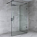Душова перегородка з скла під 90 градусів зі штангою, фото 2