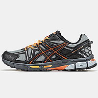 Кроссовки мужские и женские Asics Gel Kahana 8 Black Grey Orange/ Асикс гель кахана 8 черные серые оранжевые