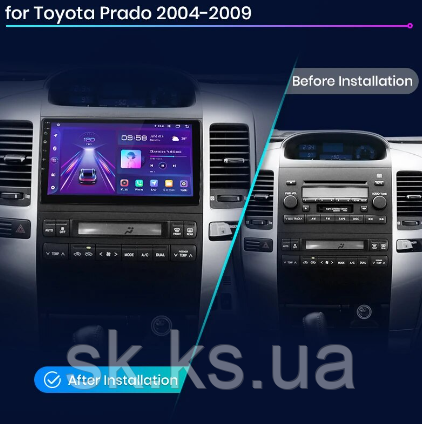 Junsun 4G Android магнітолу для Toyota Land Cruiser Prado 3 J120 Lexus gx470 2004 — 2009