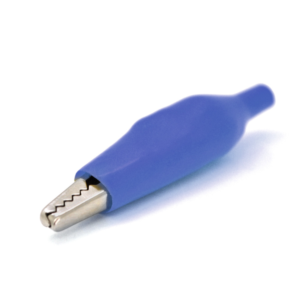 TU  TU Зажим тестерный "крокодил" cиний  АС -003, 52мм  (эластичный резиновый кожух),Q200, фото 1